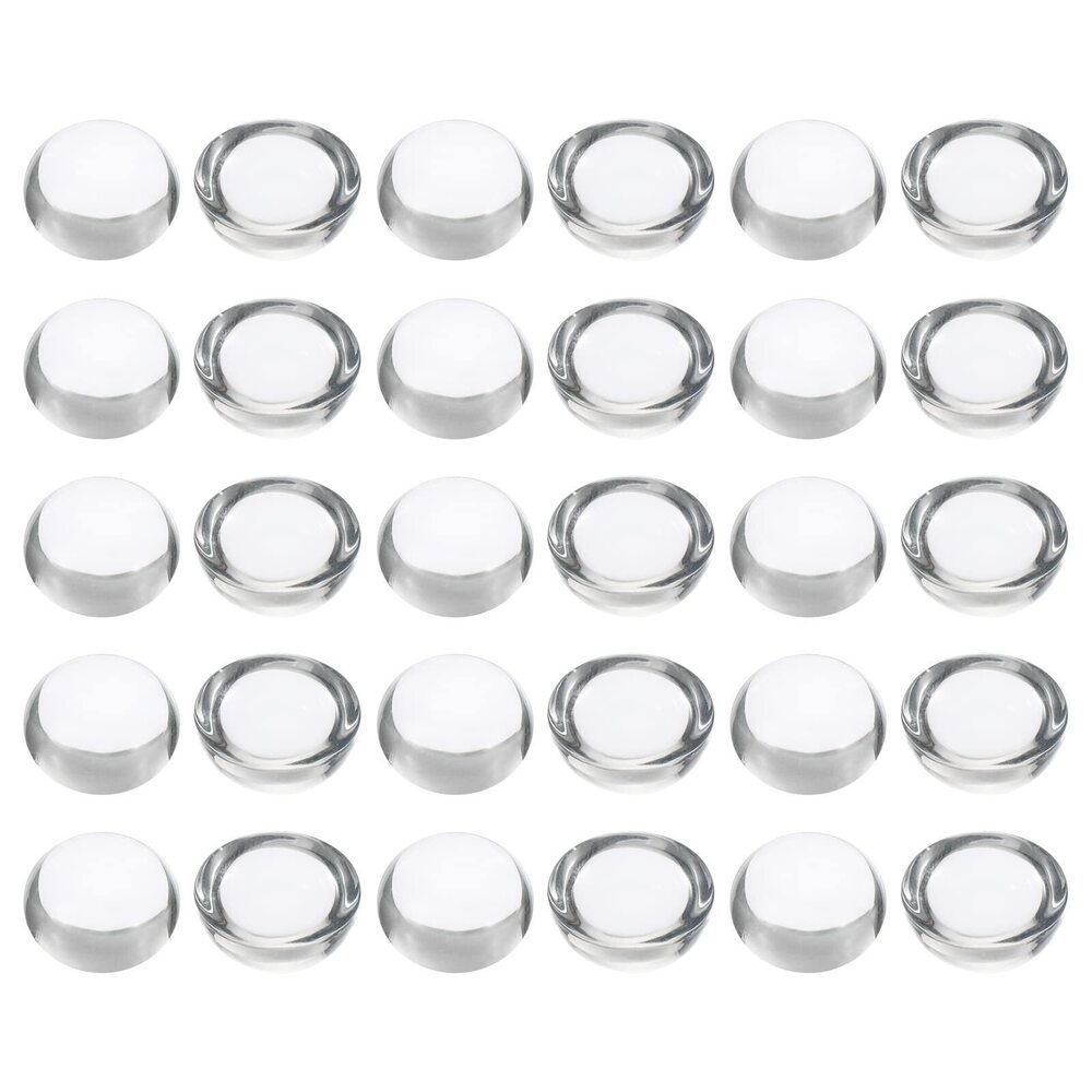 2823 Transparent Glass Cabochons, 100Pcs 16mm Thicker Round Glass Dome